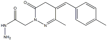 2-[[6-Methyl-5-(4-methylbenzylidene)-3-oxo-2,3,4,5-tetrahydropyridazin]-2-yl]acetohydrazide Struktur