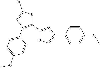 3,4'-Bis(4-methoxyphenyl)-5-chloro-2,2'-bithiophene Struktur