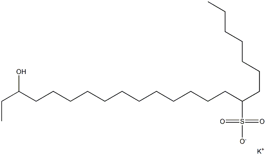 21-Hydroxytricosane-8-sulfonic acid potassium salt Struktur