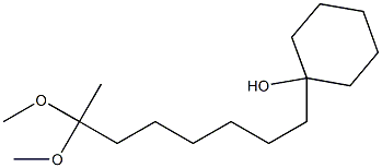 8-(1-Hydroxycyclohexyl)-2-octanone dimethyl acetal Struktur