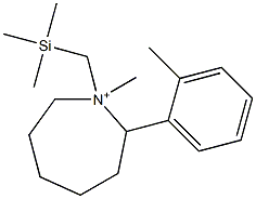 1-(Trimethylsilylmethyl)-1-methyl-2-(2-methylphenyl)hexahydro-1H-azepin-1-ium Struktur