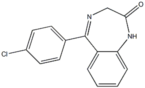 1,3-Dihydro-5-(4-chlorophenyl)-2H-1,4-benzodiazepin-2-one Struktur