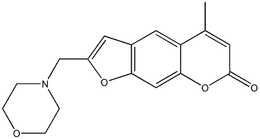 2-(Morpholinomethyl)-5-methyl-7H-furo[3,2-g][1]benzopyran-7-one Struktur