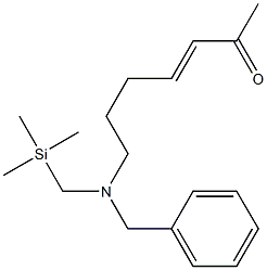 7-[Benzyl(trimethylsilylmethyl)amino]-3-hepten-2-one Struktur