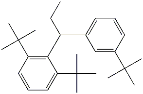 1-(2,6-Di-tert-butylphenyl)-1-(3-tert-butylphenyl)propane Struktur