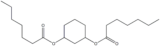 Diheptanoic acid 1,3-cyclohexanediyl ester Struktur