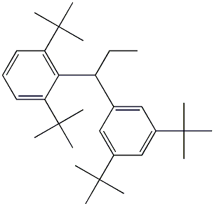 1-(2,6-Di-tert-butylphenyl)-1-(3,5-di-tert-butylphenyl)propane Struktur