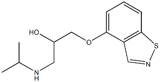 1-(1,2-Benzisothiazol-4-yloxy)-3-(isopropylamino)-2-propanol Struktur