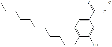 4-Undecyl-3-hydroxybenzoic acid potassium salt Struktur