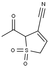 2,5-Dihydro-2-acetyl-3-cyanothiophene 1,1-dioxide Struktur