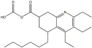 5,6,7,8-Tetrahydro-5-hexyl-3-ethylquinoline-7,7-dicarboxylic acid diethyl ester Struktur