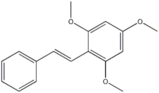 (E)-2,4,6-Trimethoxystilbene Struktur