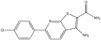 3-Amino-6-(4-chlorophenyl)thieno[2,3-b]pyridine-2-carboxamide Struktur