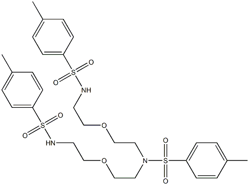 N,N'-[6-(4-Methylphenylsulfonyl)-3,9-dioxa-6-azaundecane-1,11-diyl]bis(4-methylbenzenesulfonamide) Struktur