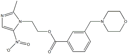 2-Methyl-5-nitro-1H-imidazole-1-ethanol 3-(morpholinomethyl)-benzoate Struktur