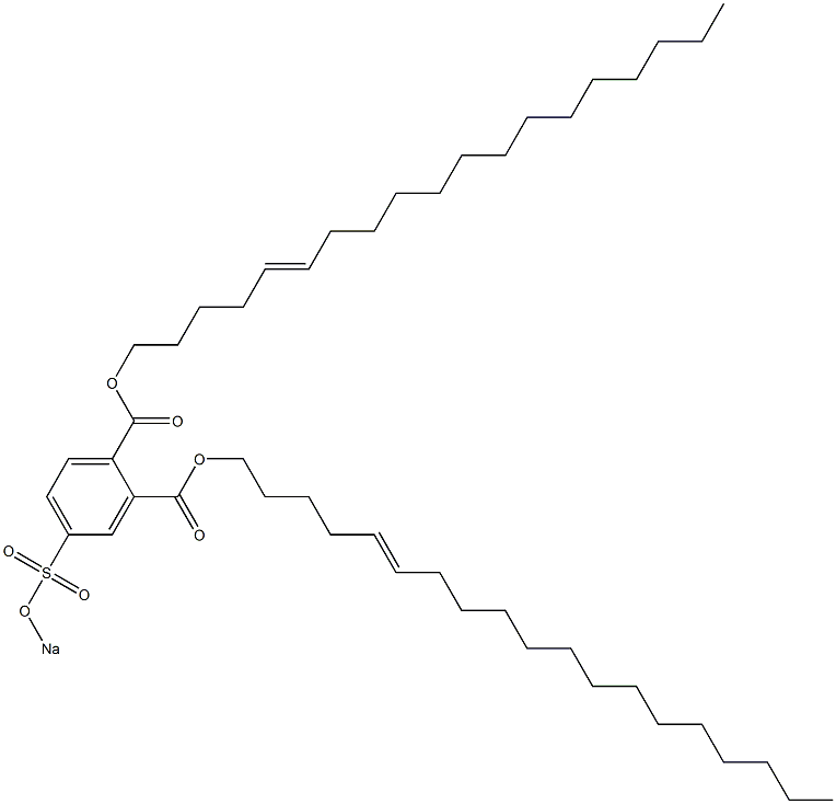 4-(Sodiosulfo)phthalic acid di(5-nonadecenyl) ester Struktur