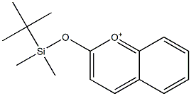 2-[[Dimethyl(tert-butyl)silyl]oxy]-1-benzopyrylium Struktur