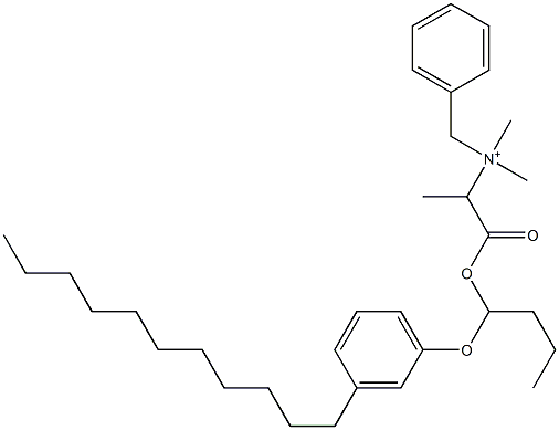 N,N-Dimethyl-N-benzyl-N-[1-[[1-(3-undecylphenyloxy)butyl]oxycarbonyl]ethyl]aminium Struktur