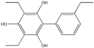 4,6-Diethyl-2-(3-ethylphenyl)benzene-1,3,5-triol Struktur