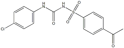 1-(4-Acetylphenylsulfonyl)-3-(4-chlorophenyl)urea Struktur