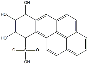 7,8,9-Trihydroxy-7,8,9,10-tetrahydrobenzo[a]pyrene-10-sulfonic acid Struktur