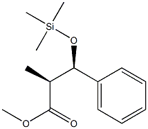 (2S,3R)-2-Methyl-3-trimethylsiloxy-3-phenylpropanoic acid methyl ester Struktur