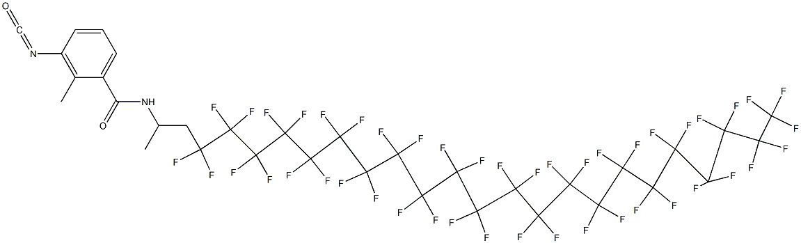 3-Isocyanato-2-methyl-N-[2-(pentatetracontafluorodocosyl)-1-methylethyl]benzamide Struktur