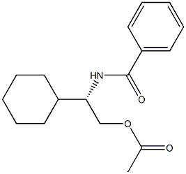 (-)-N-[(S)-1-Cyclohexyl-2-(acetyloxy)ethyl]benzamide Struktur