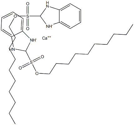 Bis(2-decyl-2,3-dihydro-1H-benzimidazole-2-sulfonic acid)calcium salt Struktur