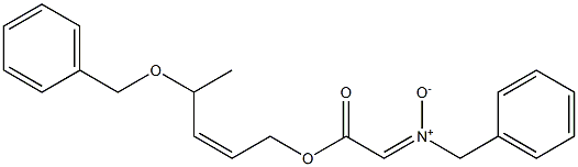 N-Benzyl[(Z)-4-benzyloxy-2-pentenyloxycarbonyl]methanimine N-oxide Struktur