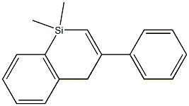 1,4-Dihydro-1,1-dimethyl-3-phenyl-1-silanaphthalene Struktur