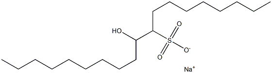 10-Hydroxynonadecane-9-sulfonic acid sodium salt Struktur