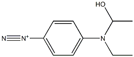 4-[Ethyl(1-hydroxyethyl)amino]benzenediazonium Struktur