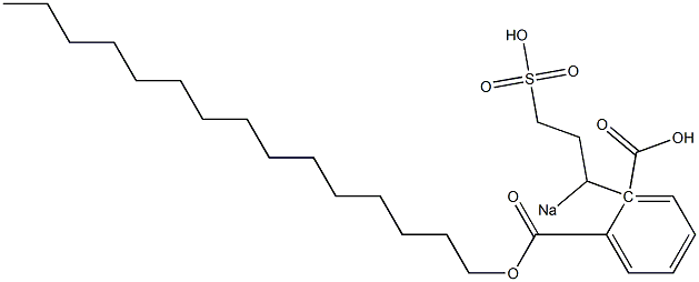 Phthalic acid 1-pentadecyl 2-(1-sodiosulfopropyl) ester Struktur