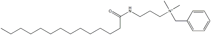 N,N-Dimethyl-N-[3-[(tridecylcarbonyl)amino]propyl]benzenemethanaminium Struktur