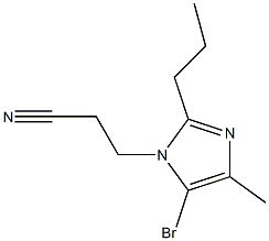 5-Bromo-1-(2-cyanoethyl)-4-methyl-2-propyl-1H-imidazole Struktur