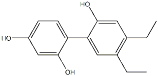 4',5'-Diethyl-1,1'-biphenyl-2,2',4-triol Struktur