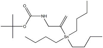 2-Tributylstannyl-N-(tert-butoxycarbonyl)-2-propen-1-amine Struktur