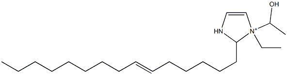 1-Ethyl-1-(1-hydroxyethyl)-2-(6-pentadecenyl)-4-imidazoline-1-ium Struktur