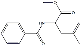 2-Benzoylamino-4-methyl-4-pentenoic acid methyl ester Struktur