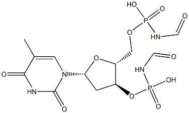 Thymidine 3',5'-(dimethylamino)phosphonic acid Struktur