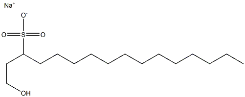 1-Hydroxyhexadecane-3-sulfonic acid sodium salt Struktur