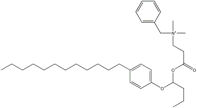 N,N-Dimethyl-N-benzyl-N-[2-[[1-(4-dodecylphenyloxy)butyl]oxycarbonyl]ethyl]aminium Struktur