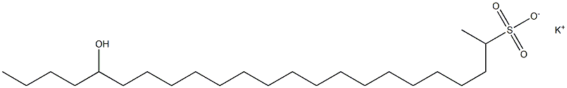 19-Hydroxytricosane-2-sulfonic acid potassium salt Struktur