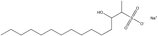 3-Hydroxypentadecane-2-sulfonic acid sodium salt Struktur