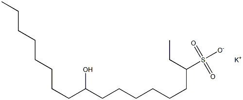 10-Hydroxyoctadecane-3-sulfonic acid potassium salt Struktur