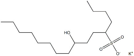 8-Hydroxyhexadecane-5-sulfonic acid potassium salt Struktur