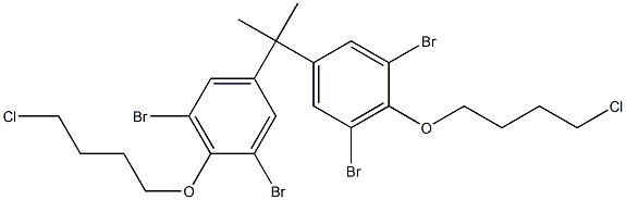 2,2-Bis[3,5-dibromo-4-(4-chlorobutoxy)phenyl]propane Struktur