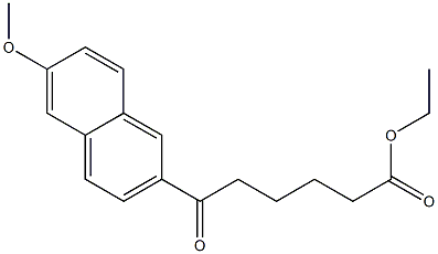 6-Oxo-6-[6-methoxy-2-naphtyl]hexanoic acid ethyl ester Struktur