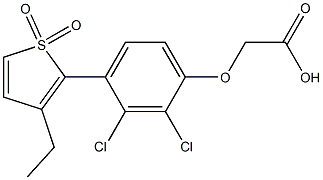 [4-[(3-Ethylthiophene 1,1-dioxide)-2-yl]-2,3-dichlorophenoxy]acetic acid Struktur